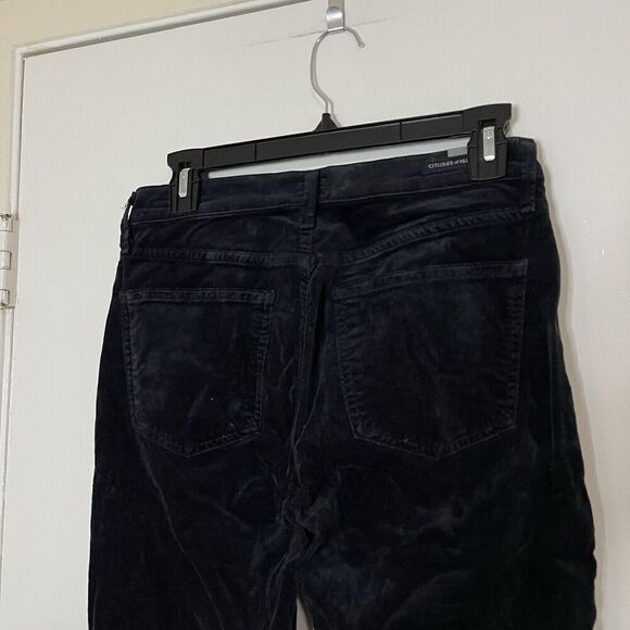Citizens of Humanity Rocket High-Rise Skinny Velvet velour black Pants size 27 - Picture 4 of 7